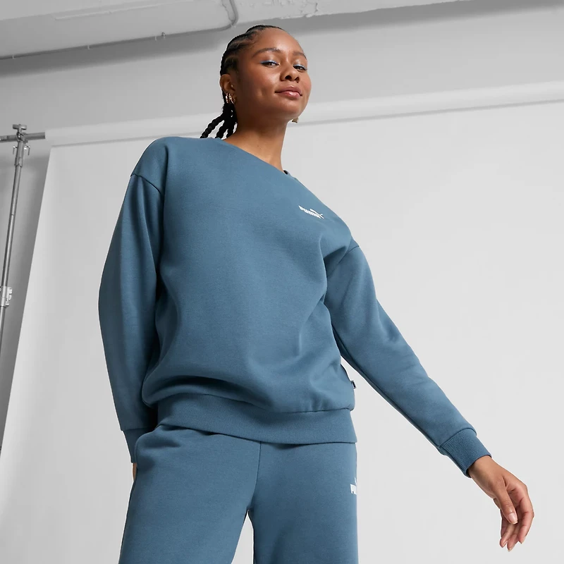 Puma Women's Essentials Relaxed Small Logo Crew Sweatshirt
