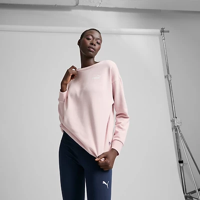 Puma Women's Essentials Relaxed Small Logo Crew Sweatshirt