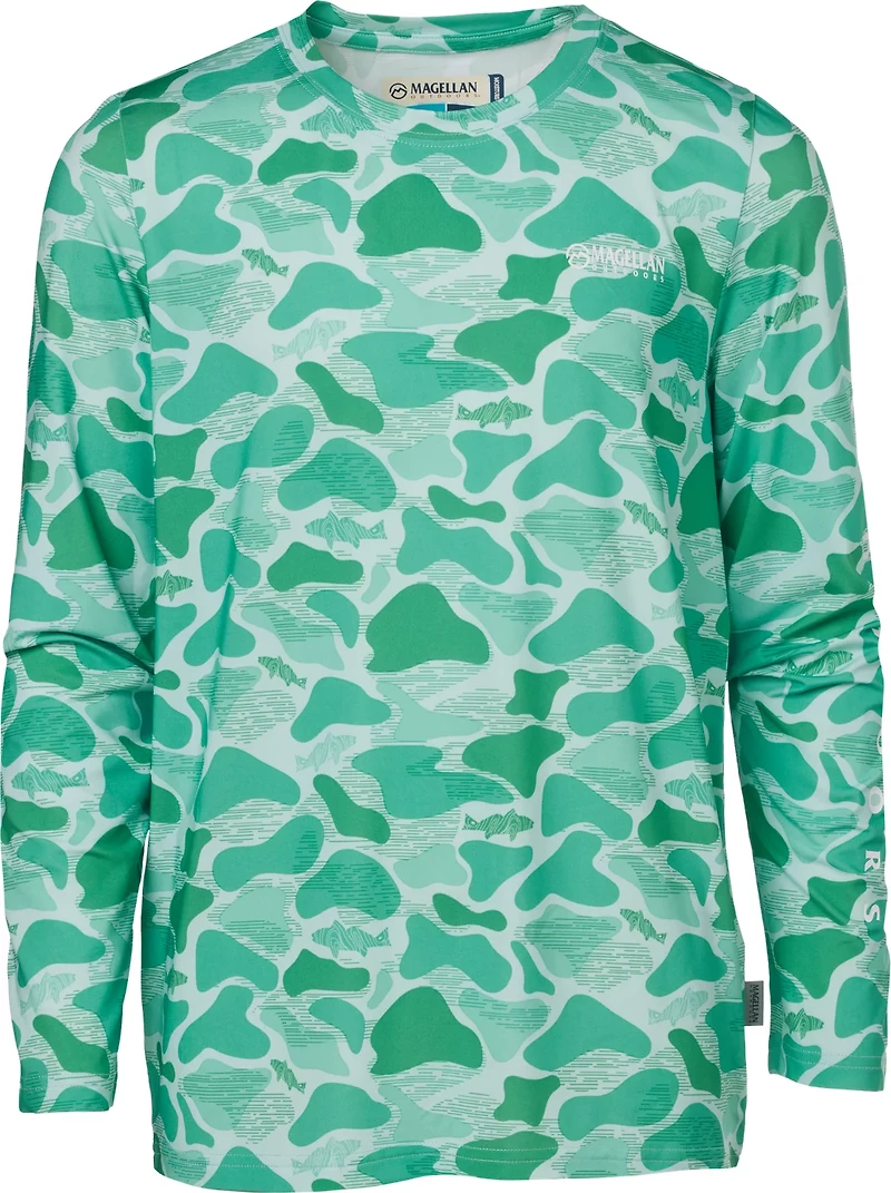 Magellan Outdoors Boys' Mallard Fish Camo Long Sleeve T-shirt