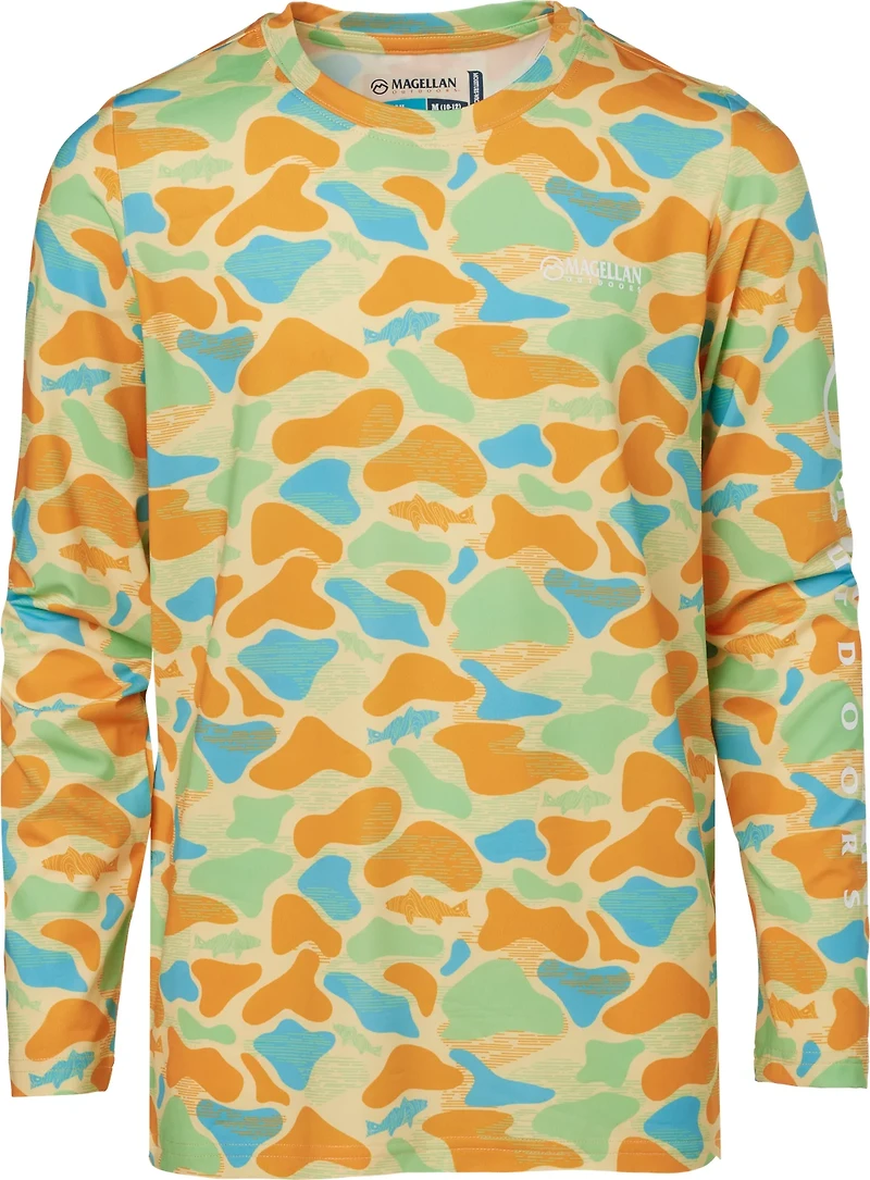 Magellan Outdoors Boys' Mallard Fish Camo Long Sleeve T-shirt