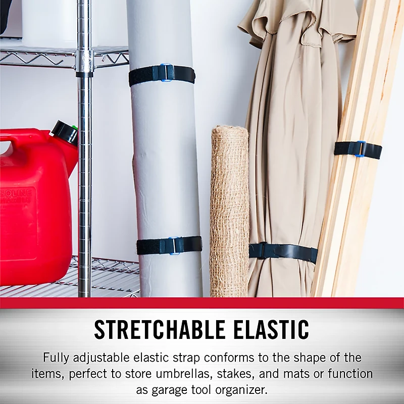 VELCRO Elastic 30 in x 1 in Cinch Straps 2-Pack