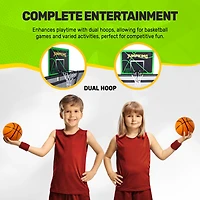 Jumpking 10 ft x 15 ft Rectangular Trampoline with Double Basketball Hoops