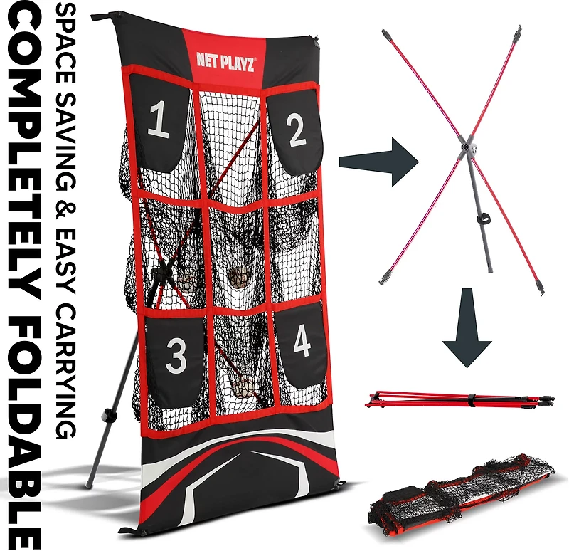NetPlayz 9 Pocket Strike Zone Pitching Net