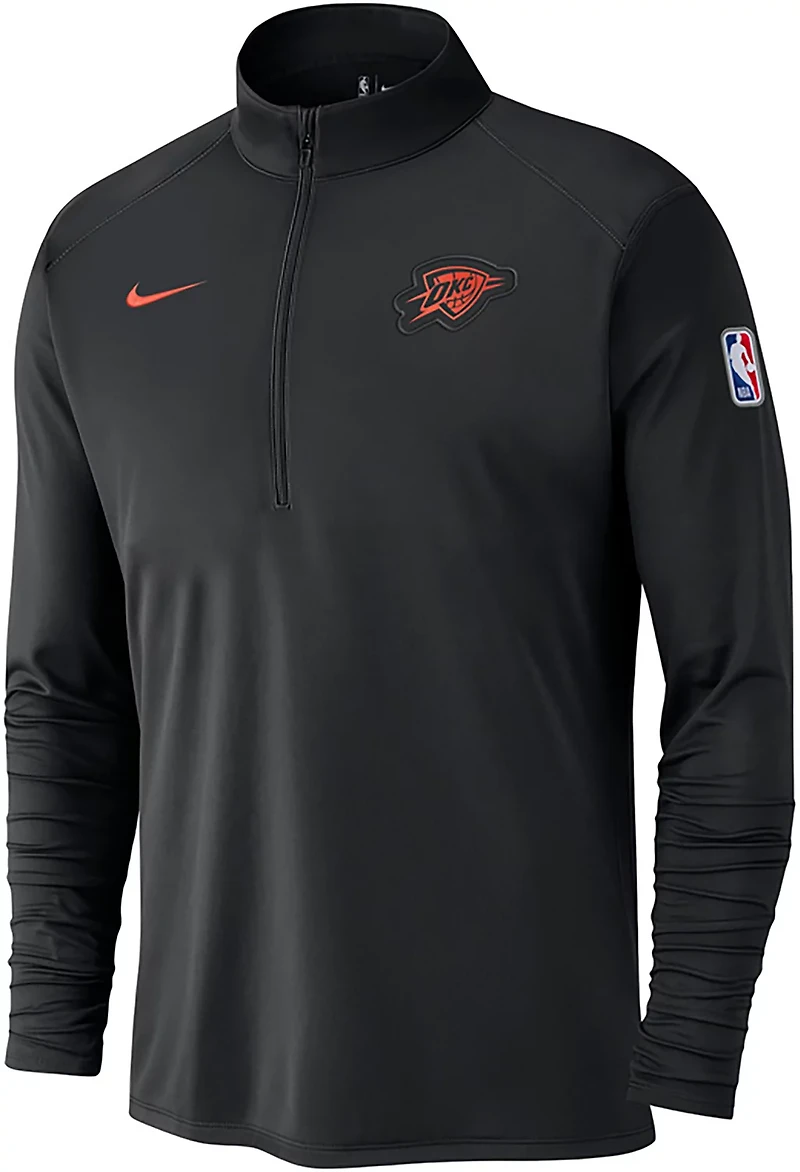 Nike Men's OKC Thunder Dri-Fit Half Zip LS Top
