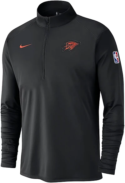 Nike Men's OKC Thunder Dri-Fit Half Zip LS Top