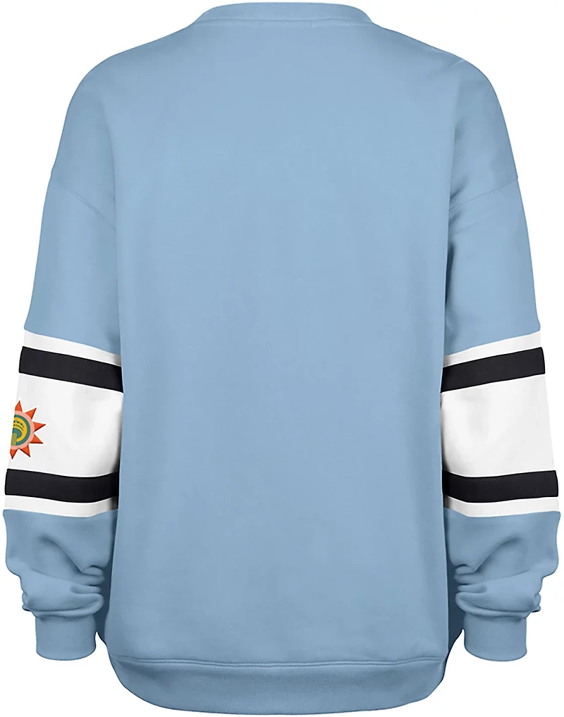 '47 Women's San Antonio Spurs City Edition Steadfast Sleeve Paneled Crewneck Sweatshirt