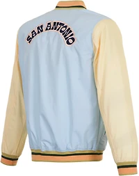 JH Design Men's San Antonio Spurs 2024 City Edition Nylon Bomber Jacket