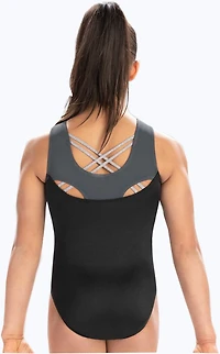 GK Elite Women's Spaghetti Back Workout Leotard