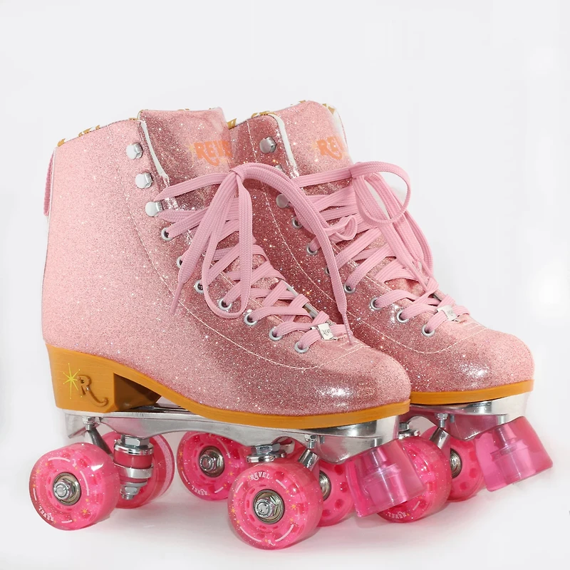 Revel Adults' Cotton Candy Glitter Quad Skates
