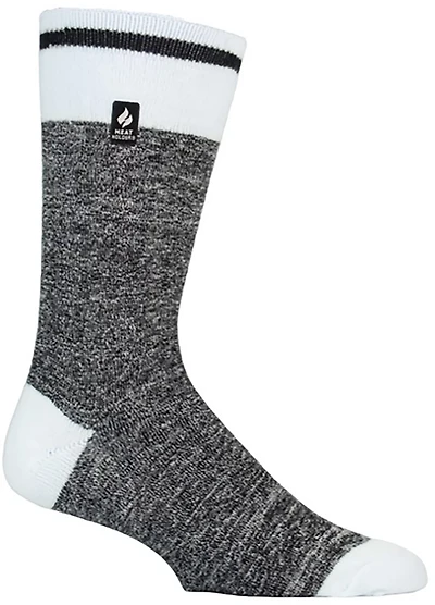 Heat Holders Men's Ultra Lite Lucas Cream Block Twist Crew Socks