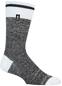 Heat Holders Men's Ultra Lite Lucas Cream Block Twist Crew Socks