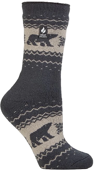 Heat Holders Women's Jade Holiday Lite Polar Bear Outdoor Crew Socks