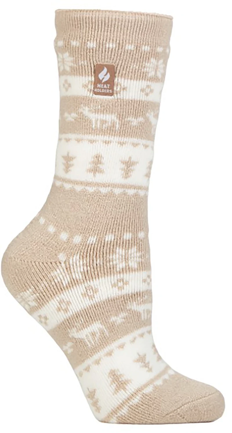 Heat Holders Women's Lite Jade Holiday Outdoor Fairisle Crew Socks