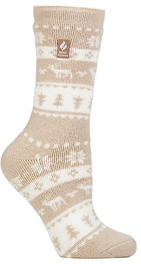 Heat Holders Women's Lite Jade Holiday Outdoor Fairisle Crew Socks