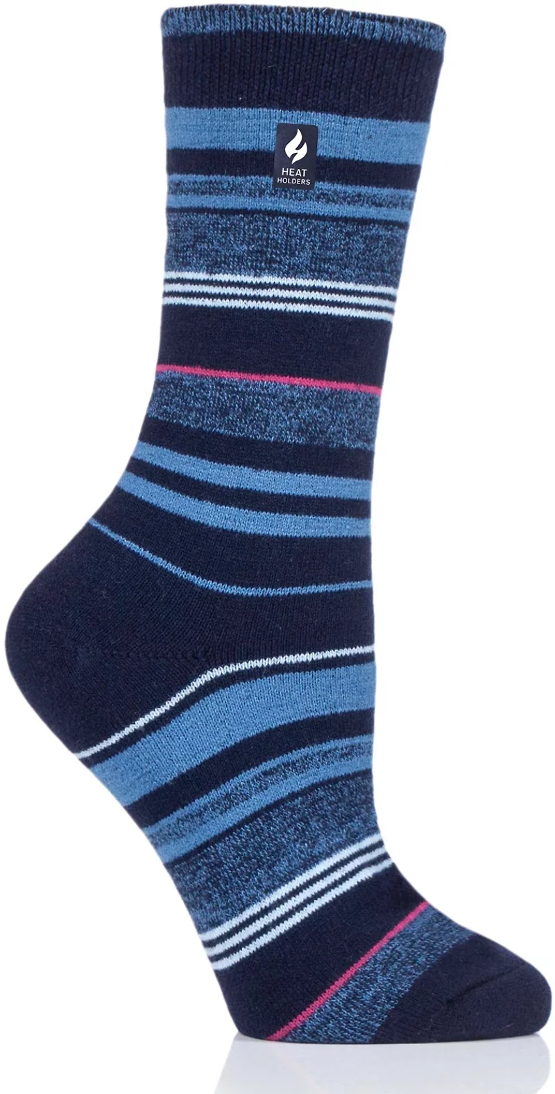 Heat Holders Women's Ultra Lite Heather Stripe Crew Socks