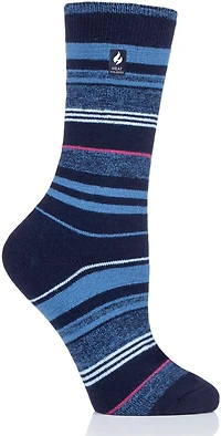 Heat Holders Women's Ultra Lite Heather Stripe Crew Socks