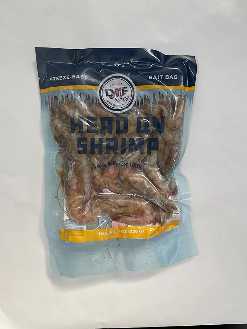 DMF Bait Head On Shrimp 8 oz Frozen Bait