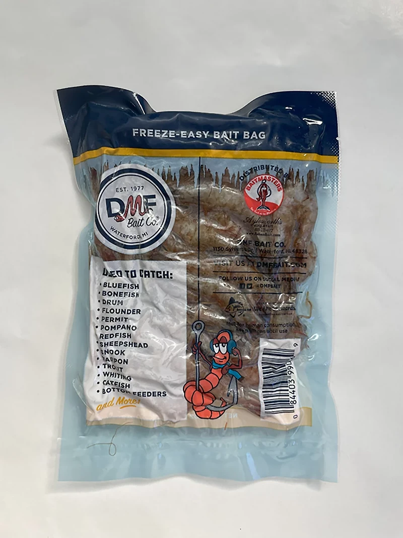 DMF Bait Head On Shrimp 8 oz Frozen Bait