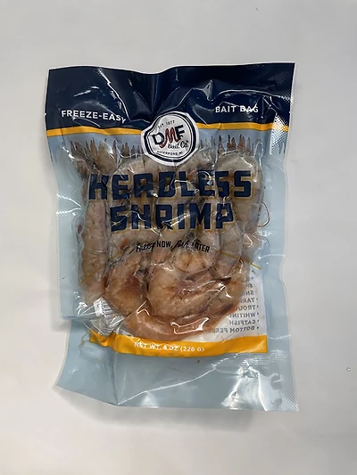 DMF Bait Headless Shrimp 8 oz Frozen Bait