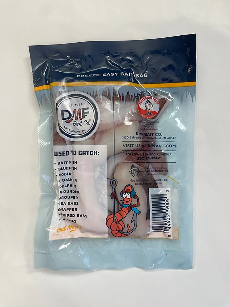 DMF Bait Cut Squid 8 oz Frozen Bait