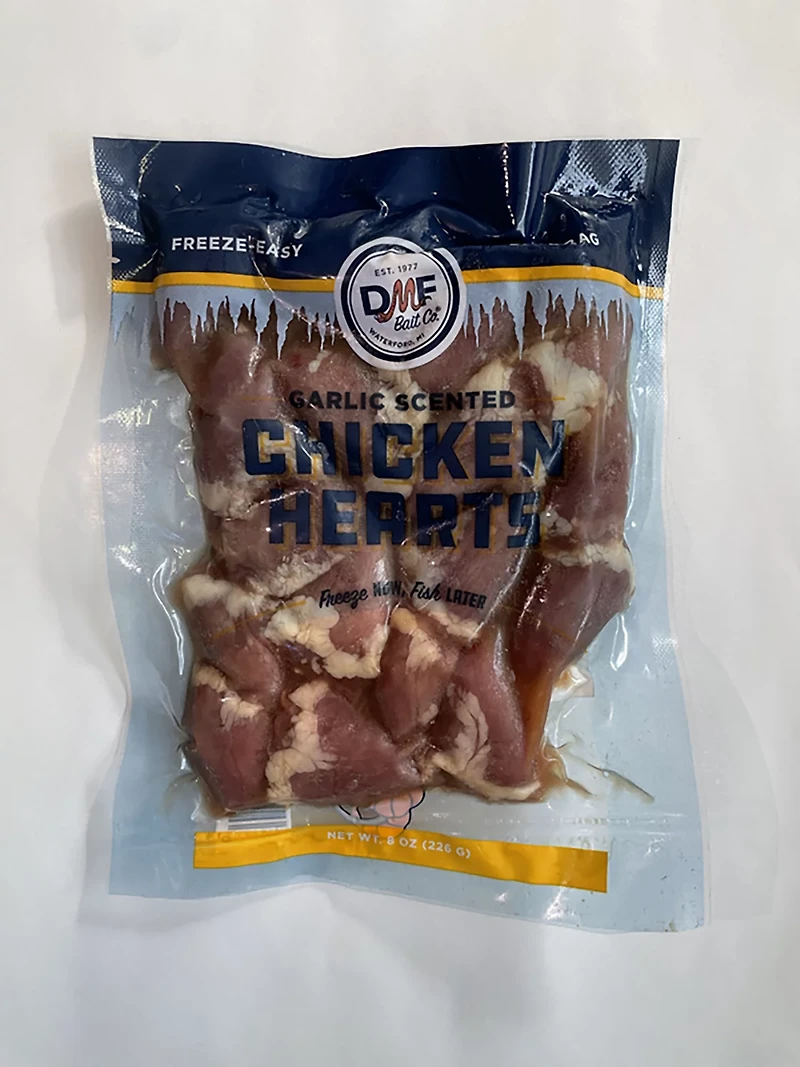DMF Bait Chicken Hearts 8 oz Frozen Bait