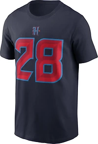 Nike Men's Texans Mixon 28 Helmet Logo Name & Number T-shirt