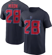Nike Men's Texans Mixon 28 Helmet Logo Name & Number T-shirt