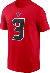 Nike Men's Texans Dell 3 Wordmark Name & Number T-shirt