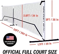 NetPlayz 22 ft Pickleball Net