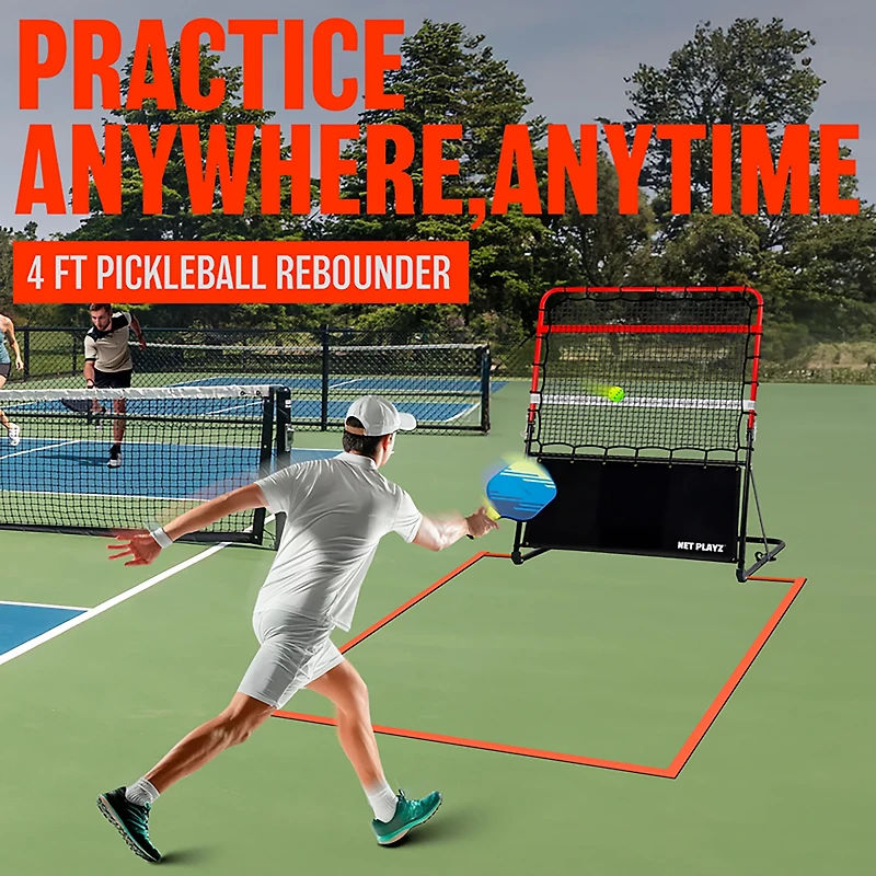 NetPlayz 4 ft Portable Pickleball Rebounder