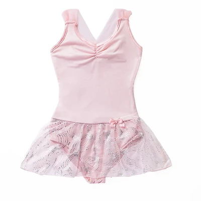Rainbeau Moves Girl's Skirted Leotard with Criss Cross Back