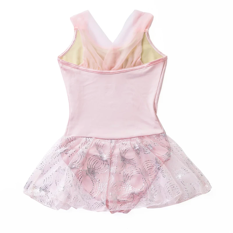Rainbeau Moves Girl's Skirted Leotard with Criss Cross Back