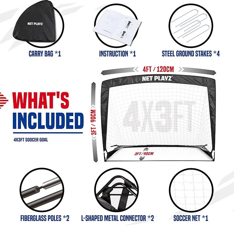 Net Playz Portable Pop-Up Soccer Goal