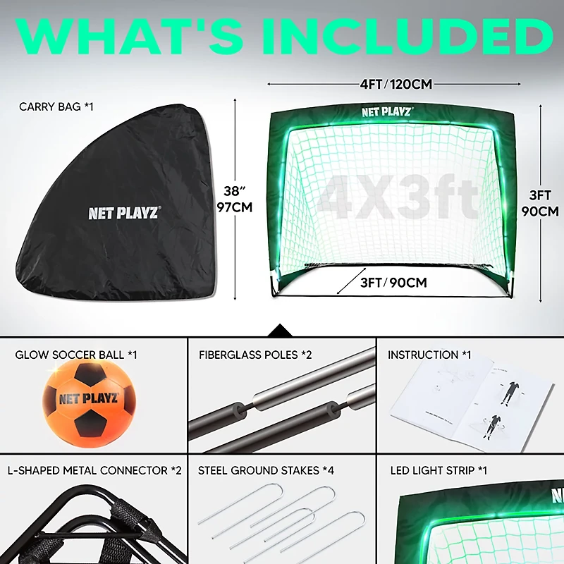 Net Playz LED Soccer Goal & Ball Set