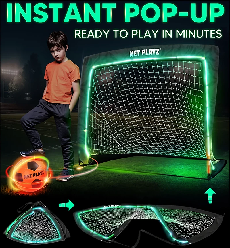 Net Playz LED Soccer Goal & Ball Set