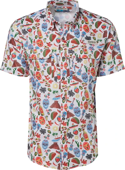 Magellan Outdoors Men's Mexico Print Fishing Shirt