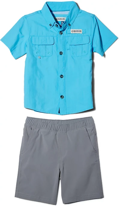 Magellan Outdoors Toddler Boys' Laguna Madre Short-Sleeve Shirt and Shorts Set