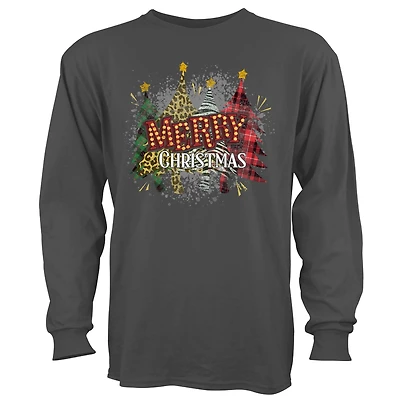 St. Jude Children's Research Hospital Merry Christmas Trees Long Sleeve Tee