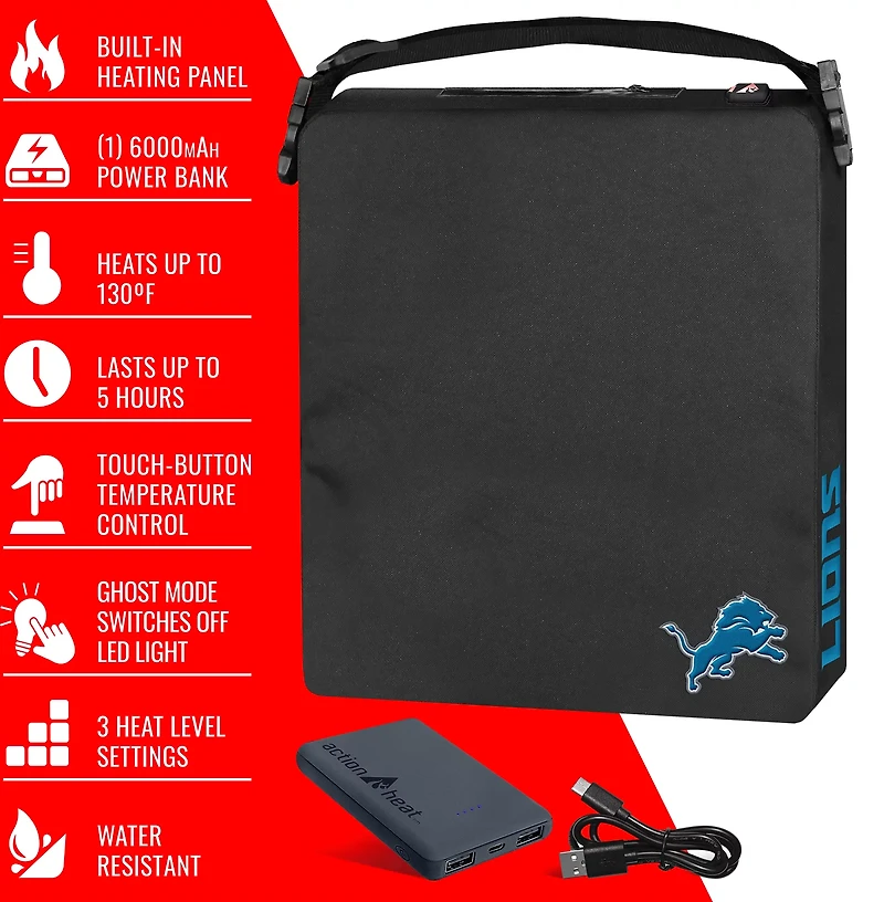 ActionHeat Lions 5V Battery Heated Seat Cushion