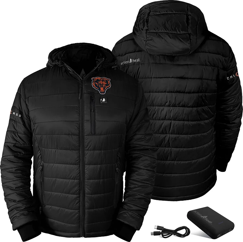 ActionHeat Men's Bears 5V Puffer Battery Heated Jacket