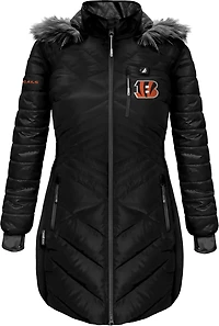 ActionHeat Women's Bengals 5V Long Puffer Battery Heated Jacket