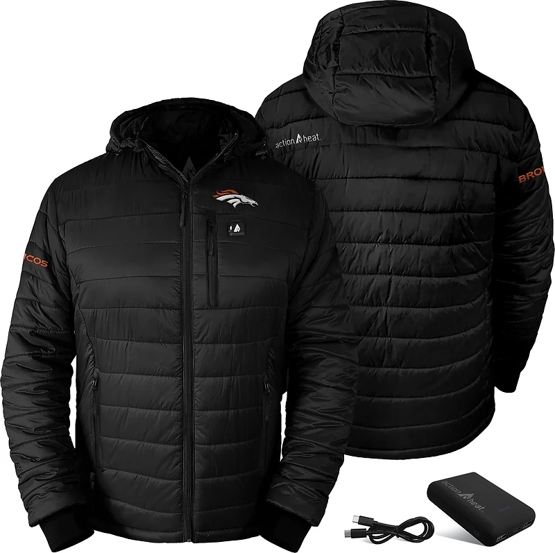 ActionHeat Men's Denver Broncos 5V Puffer Battery Heated Jacket