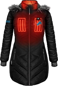 ActionHeat Women's Lions 5V Long Puffer Battery Heated Jacket