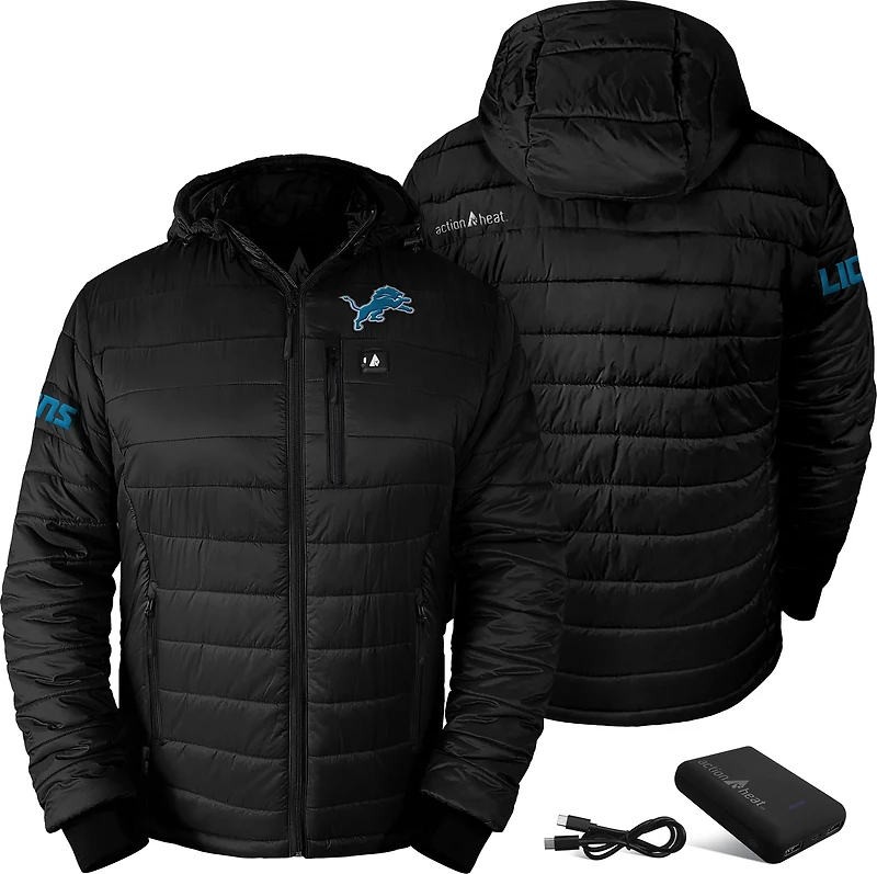 ActionHeat Men's Detroit Lions 5V Puffer Battery Heated Jacket