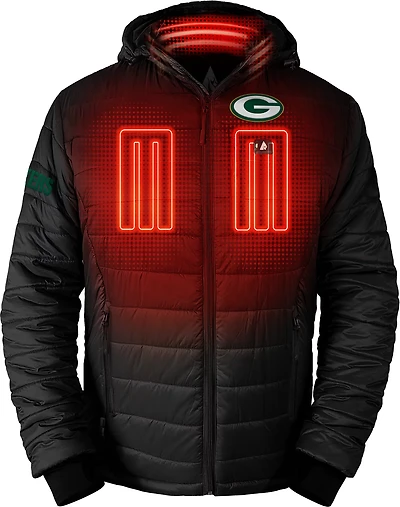 ActionHeat Men's Green Bay Packers 5V Puffer Battery Heated Jacket
