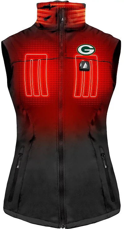 ActionHeat Women's Packers 5V Softshell Battery Heated Vest