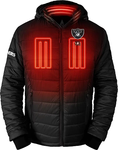 ActionHeat Men's Las Vegas Raiders 5V Puffer Battery Heated Jacket