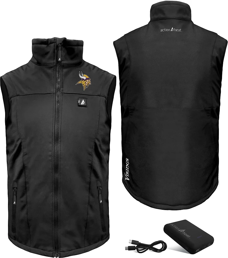 ActionHeat Men's Vikings 5V Softshell Battery Heated Vest