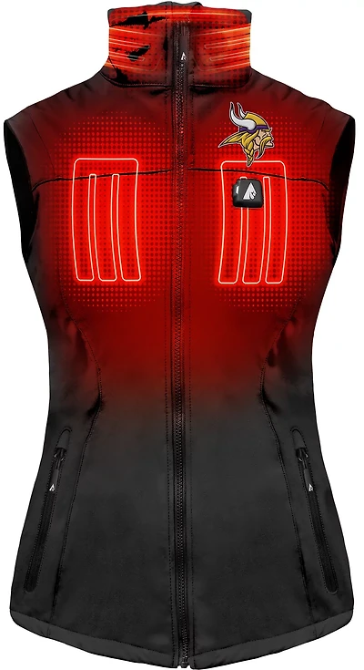 ActionHeat Women's Vikings 5V Softshell Battery Heated Vest