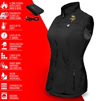 ActionHeat Women's Vikings 5V Softshell Battery Heated Vest